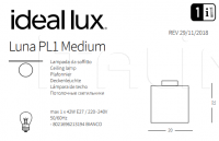 Потолочный светильник LUNA PL1 MEDIUM Ideal Lux