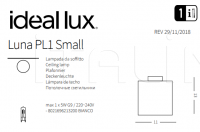Потолочный светильник LUNA PL1 SMALL Ideal Lux