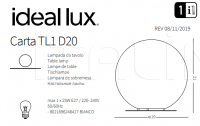 Настольный светильник CARTA TL1 D20 Ideal Lux