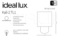 Настольная лампа KALI'-2 TL1 Ideal Lux