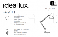 Настольная лампа KELLY TL1 Ideal Lux