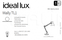 Настольная лампа WALLY TL1 Ideal Lux