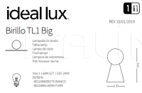 Настольный светильник BIRILLO TL1 BIG Ideal Lux