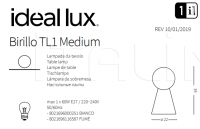 Настольный светильник BIRILLO TL1 MEDIUM Ideal Lux