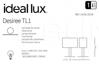Настольный светильник DESIREE TL1 Ideal Lux
