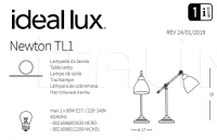 Настольный светильник NEWTON TL1 Ideal Lux