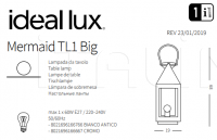 Настольный светильник MERMAID TL1 BIG Ideal Lux