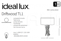 Настольная лампа DRIFTWOOD TL1 Ideal Lux
