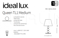 Настольная лампа QUEEN TL1 MEDIUM Ideal Lux