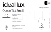 Настольная лампа QUEEN TL1 SMALL Ideal Lux