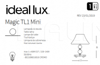 Настольная лампа MAGIC TL1 MINI Ideal Lux