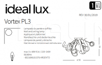 Потолочный светильник VORTEX PL3 Ideal Lux