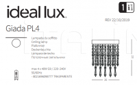 Потолочный светильник GIADA PL4 Ideal Lux