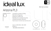 Светильник ARIZONA PL3 Ideal Lux