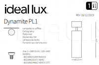 Потолочный светильник DYNAMITE PL1 Ideal Lux