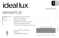 Светильник ADMIRAL PL10 Ideal Lux
