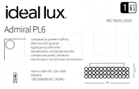 Светильник ADMIRAL PL6 Ideal Lux