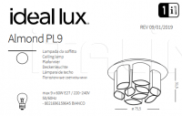 Потолочный светильник ALMOND PL9 Ideal Lux