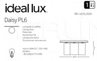 Потолочный светильник DAISY PL6 Ideal Lux