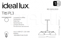 Потолочный светильник TITTI PL3 Ideal Lux