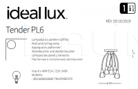 Светильник TENDER PL6 Ideal Lux