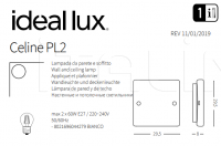 Светильник CELINE PL2 Ideal Lux