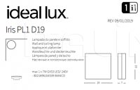 Светильник IRIS PL1 D19 Ideal Lux