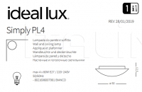 Светильник SIMPLY PL4 Ideal Lux