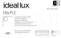 Светильник OBY PL3 Ideal Lux