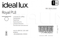 Потолочный светильник ROYAL PL8 Ideal Lux