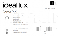 Потолочный светильник ROMA PL9 Ideal Lux