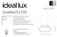 Светильник SMARTIES PL1 D33 Ideal Lux
