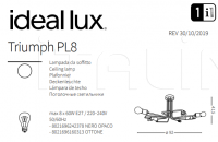 Потолочный светильник TRIUMPH PL8 Ideal Lux