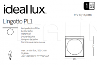 Потолочный светильник LINGOTTO PL1 Ideal Lux