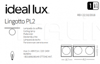 Потолочный светильник LINGOTTO PL2 Ideal Lux