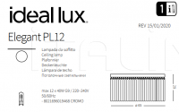 Потолочный светильник ELEGANT PL12 Ideal Lux