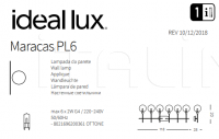 Светильник MARACAS PL6 Ideal Lux