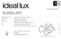 Настенный светильник MULTIFLEX AP3 Ideal Lux