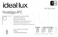 Настенный светильник NOSTALGIA AP2 Ideal Lux