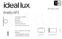 Настенный светильник ANELLO AP1 Ideal Lux