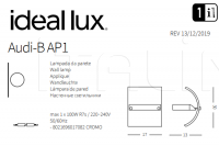 Настенный светильник AUDI-B AP1 Ideal Lux