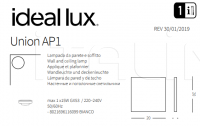 Настенный светильник UNION AP1 Ideal Lux