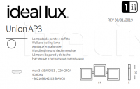 Настенный светильник UNION AP3 Ideal Lux