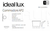Настенный светильник COMMODORE AP2 Ideal Lux