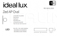 Настенный светильник ZED AP OVAL Ideal Lux