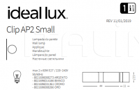Настенный светильник CLIP AP2 SMALL Ideal Lux
