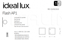 Настенный светильник FLASH AP1 Ideal Lux