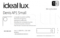 Настенный светильник DENIS AP1 SMALL Ideal Lux