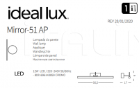 Настенный светильник MIRROR-51 AP Ideal Lux