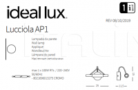 Настенный светильник LUCCIOLA AP1 Ideal Lux